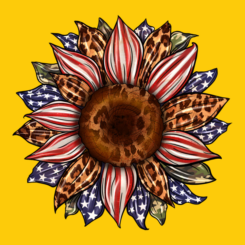 Usa Flag Camouflage Leopard Sunflower Premium Hoodie by Artiststas | Teevron