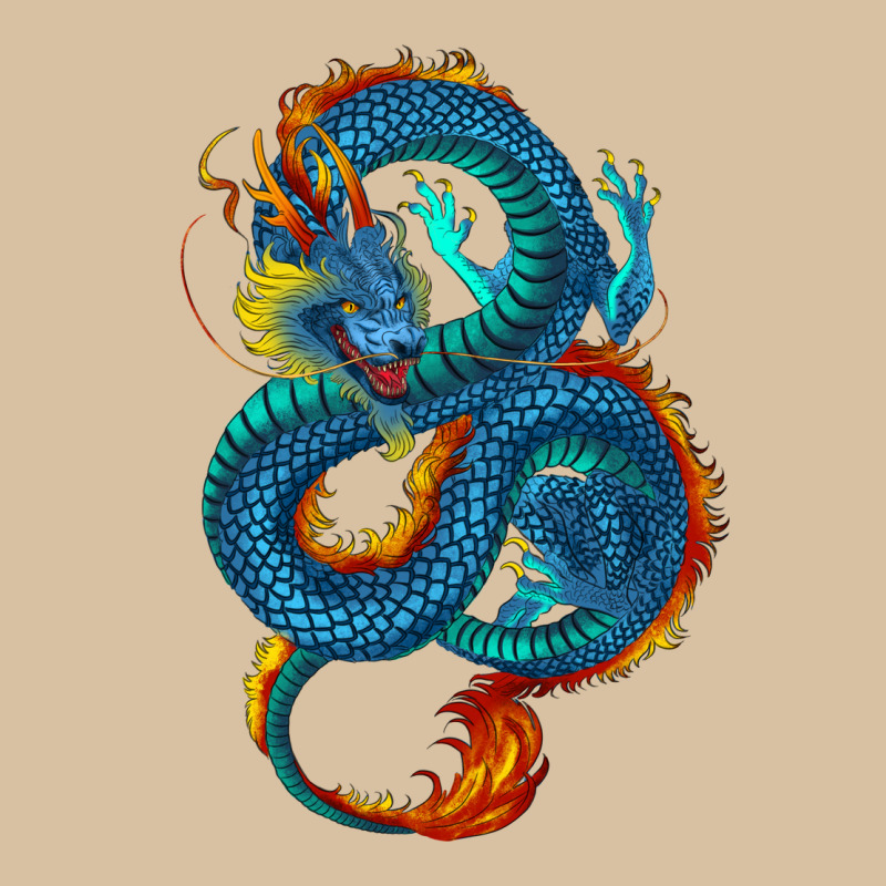 Blue Dragon Heavyweight Hoodie by RanaPortraitStore | Teevron