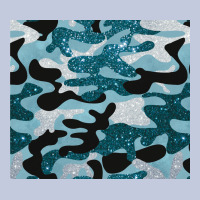 Blue Camouflage Glitter Long Sleeve Tee | Teevron
