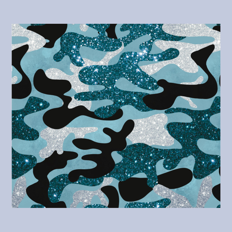 Blue Camouflage Glitter Long Sleeve Tee by BarkalooDesign | Teevron