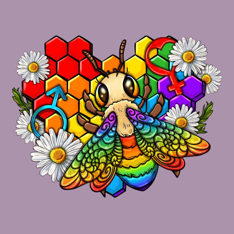 Pride Bee With Daisy Lgbtq Heavyweight Hoodie by texasbilliewilder | Teevron