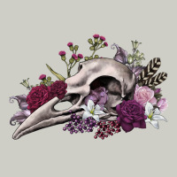Boho Floral Raven Skull Heavyweight Hoodie | Teevron