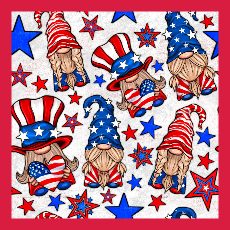 4th Of July Patriotic Gnome Seamless Pattern Premium Hoodie by BundleAndBundleShop | Teevron