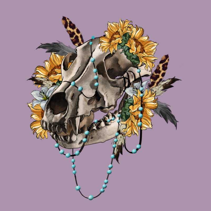 Boho Wolf Skull Heavyweight Hoodie by RanaPortraitStore | Teevron