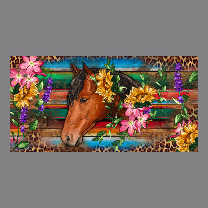 Brown Horse With Flowers And Leopard Heavyweight Hoodie by RanaPortraitStore | Teevron