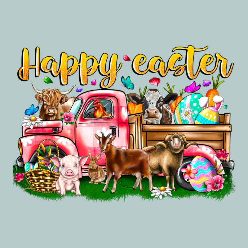 Happy Easter Animal Car Heavy Core Tee by CowhideDigitalArt | Teevron