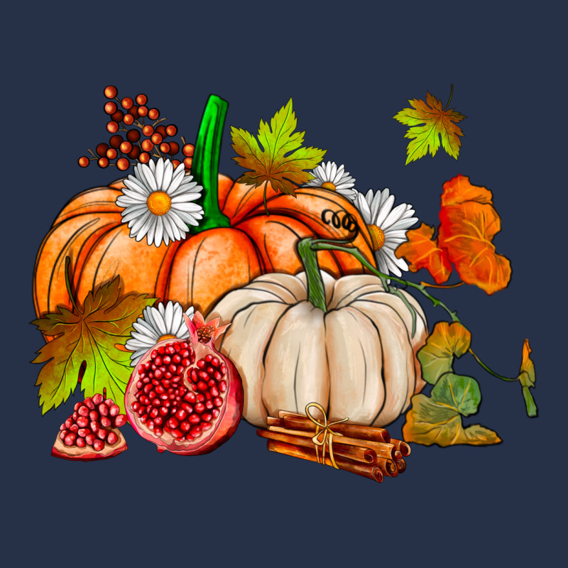 Pumpkins Daisies And Fall Leaf's Ado Premium Hoodie by AdoDesignShop | Teevron