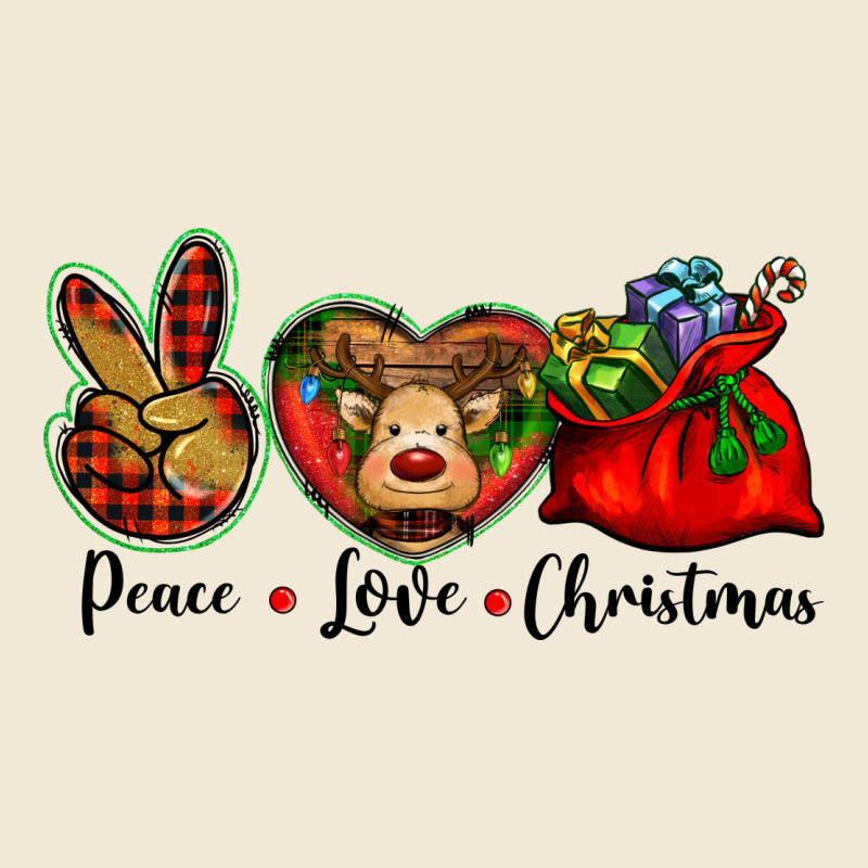Peace Love Christmas Ladies Tee by BarkalooDesign | Teevron