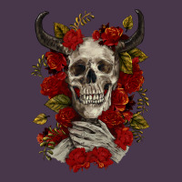 Bull Human Skull With Roses Heavyweight Hoodie | Teevron
