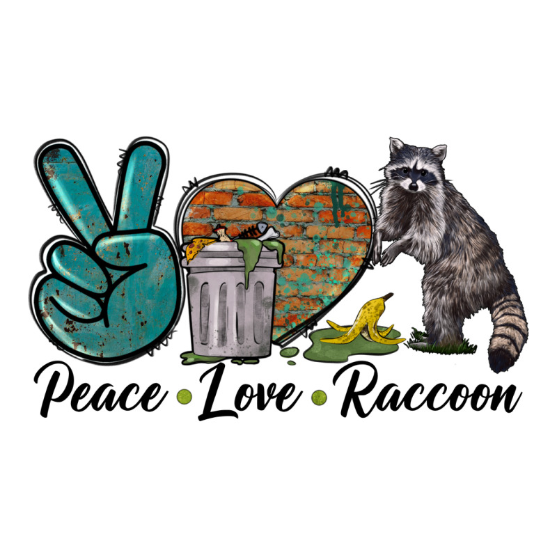Peace Love Raccoon Premium Tee by LillyAllenDesigns | Teevron