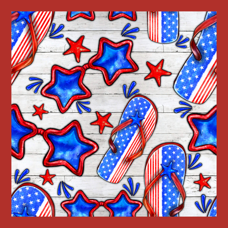 4th Of July Flip Flops Seamless Pattern Premium Hoodie by BundleAndBundleShop | Teevron