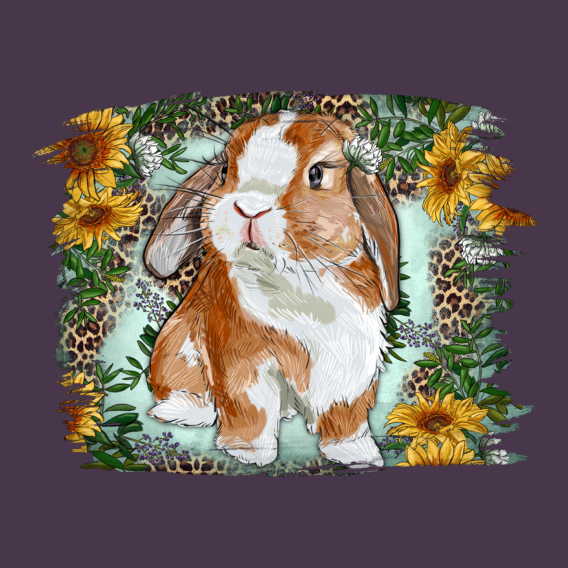 Bunny With Flower Leopard Heavyweight Hoodie by RanaPortraitStore | Teevron