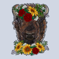 Bison Face With Flowers Premium Sweatshirt | Teevron