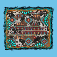 Aztec Background With Gemstone And Cowhide Premium Sweatshirt | Teevron