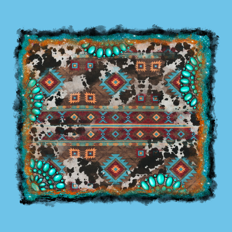 Aztec Background With Gemstone And Cowhide Premium Sweatshirt by RanaPortraitStore | Teevron