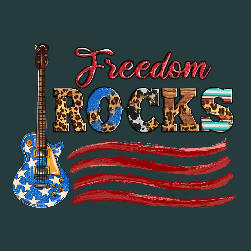 Freedom Rocks With Guitar Premium Hoodie by Artiststas | Teevron