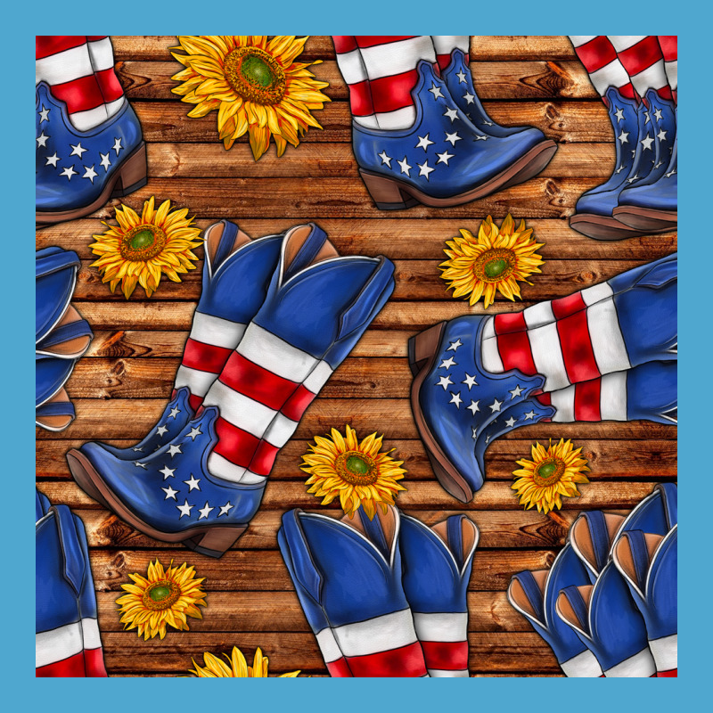 America Western Boots And Sunflower Seamless Pattern Premium Hoodie by BundleAndBundleShop | Teevron