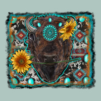 American Bison Wıth Sunflower And Gemstone Premium Sweatshirt | Teevron