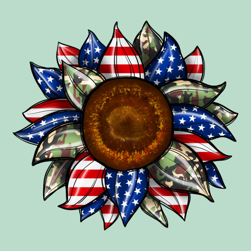 Sunflower American Flag Premium Hoodie by JahusDesignShop | Teevron