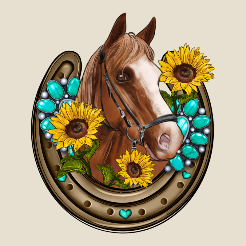 Western Horseshoe Horse Sunflowers Gemstone Urban Hoodie by Artiststas | Teevron