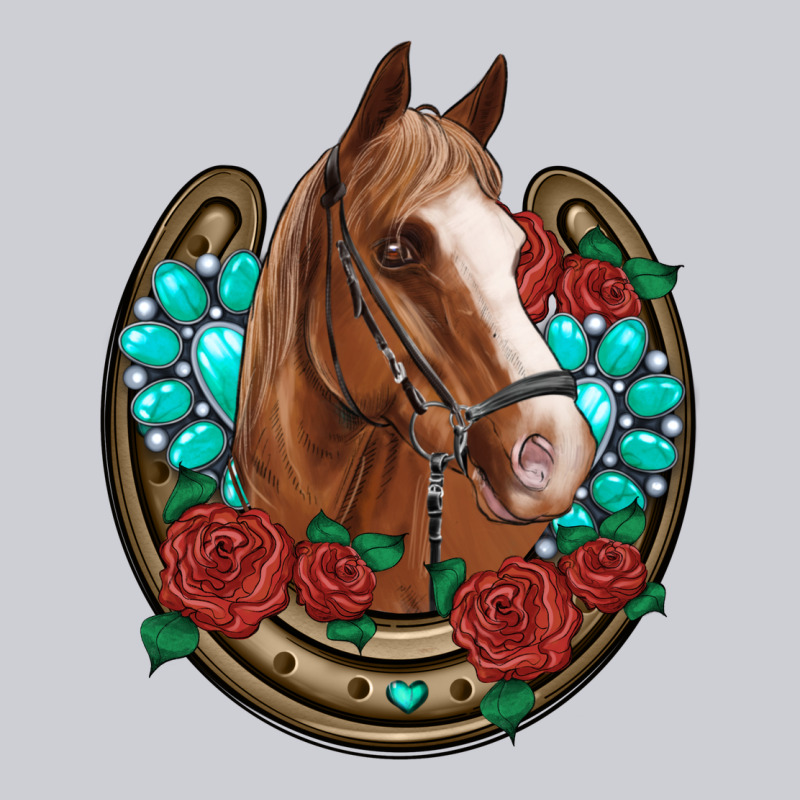 Western Horseshoe Horse Roses Gemstone Urban Hoodie by Artiststas | Teevron