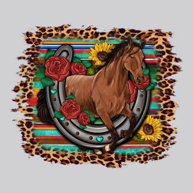 Western Horse Horseshoe Roses Sunflowers Serape Leopard Urban Hoodie by Artiststas | Teevron
