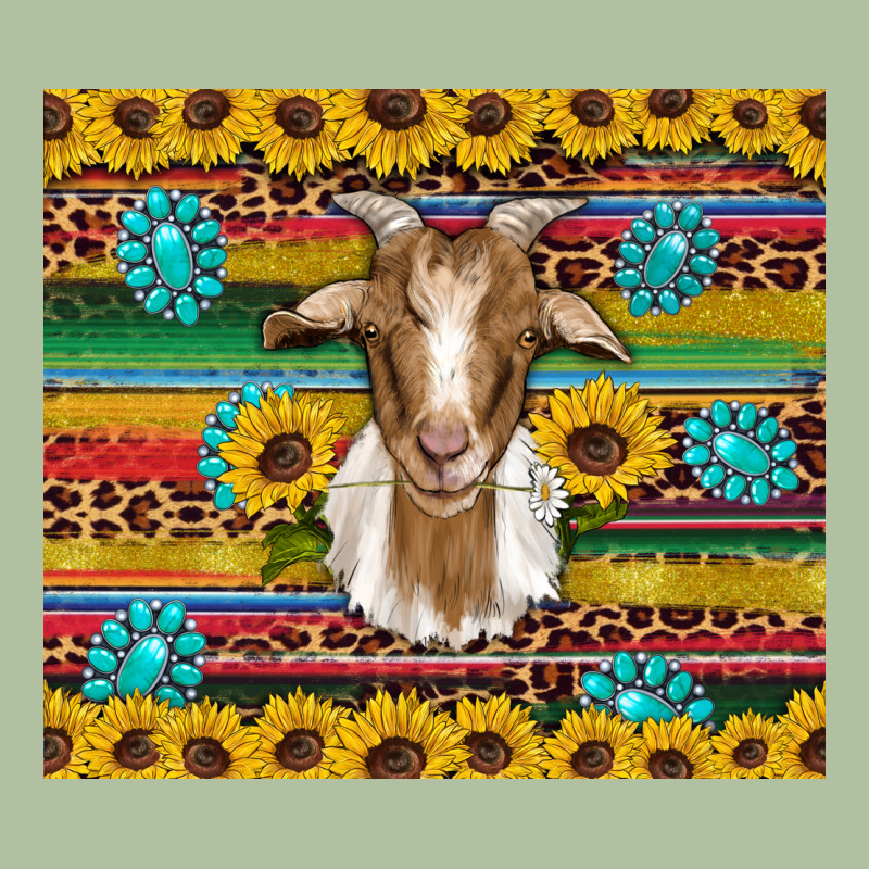 Goat Sunflowers Gemstones Serape Leopard Glitter Urban Hoodie by Artiststas | Teevron