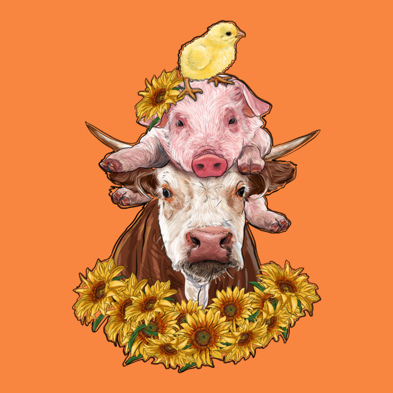 Cow With Pig And Chick Premium Sweatshirt by RanaPortraitStore | Teevron