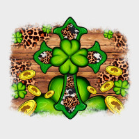 Western Shamrock Cross Leopard Background Urban Hoodie | Teevron
