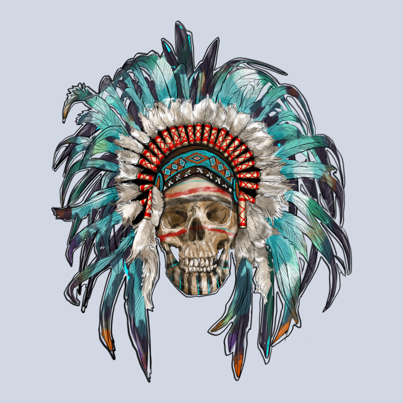 Indian Headdress With Native American Skull Premium Sweatshirt by RanaPortraitStore | Teevron