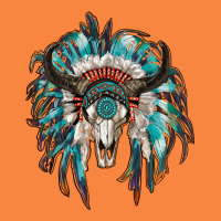 Indian Headdress With Bull Skull Premium Sweatshirt | Teevron