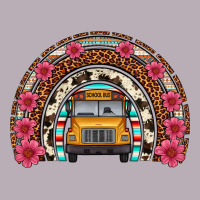 School Bus Leopard Cowhide Rainbow Vintage Tee | Teevron