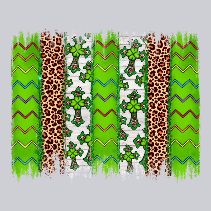 Western St. Patrick's Shamrock Cross Leopard Brushstroke Urban Hoodie by Artiststas | Teevron
