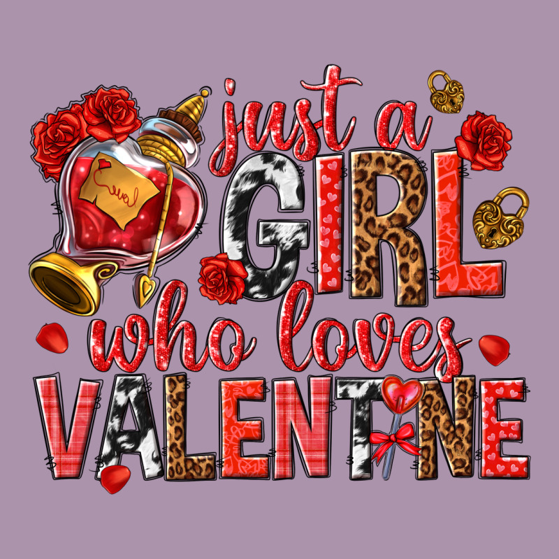 Just A Girl Who Loves Valentine Heavyweight Hoodie by texasbilliewilder | Teevron
