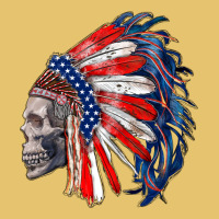 American Indian Headdress With Skull Premium Sweatshirt | Teevron