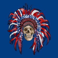 American Flag Indian Headdress With Skull Premium Sweatshirt | Teevron