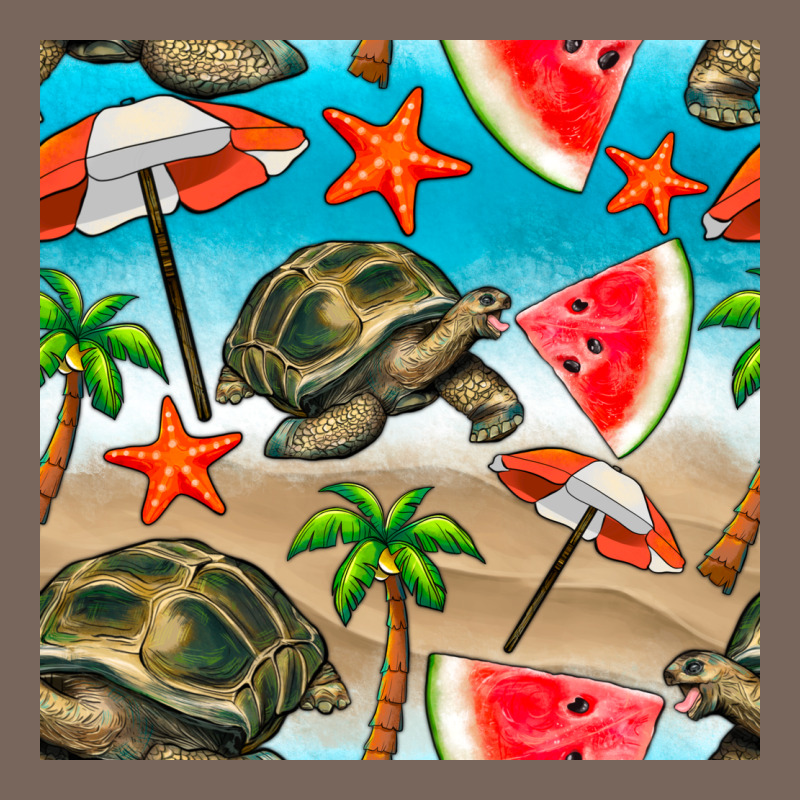 Tortoise Watermelon Beach Seamless Pattern Premium Hoodie by BundleAndBundleShop | Teevron