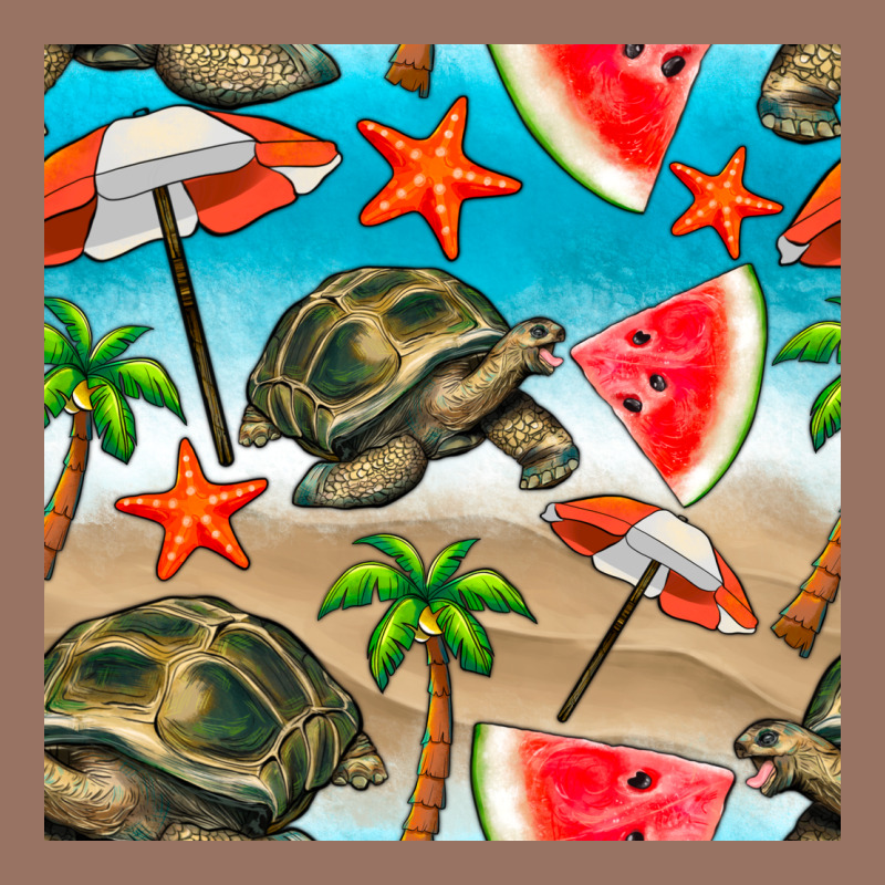 Tortoise Watermelon Beach Seamless Pattern Premium Hoodie by BundleAndBundleShop | Teevron