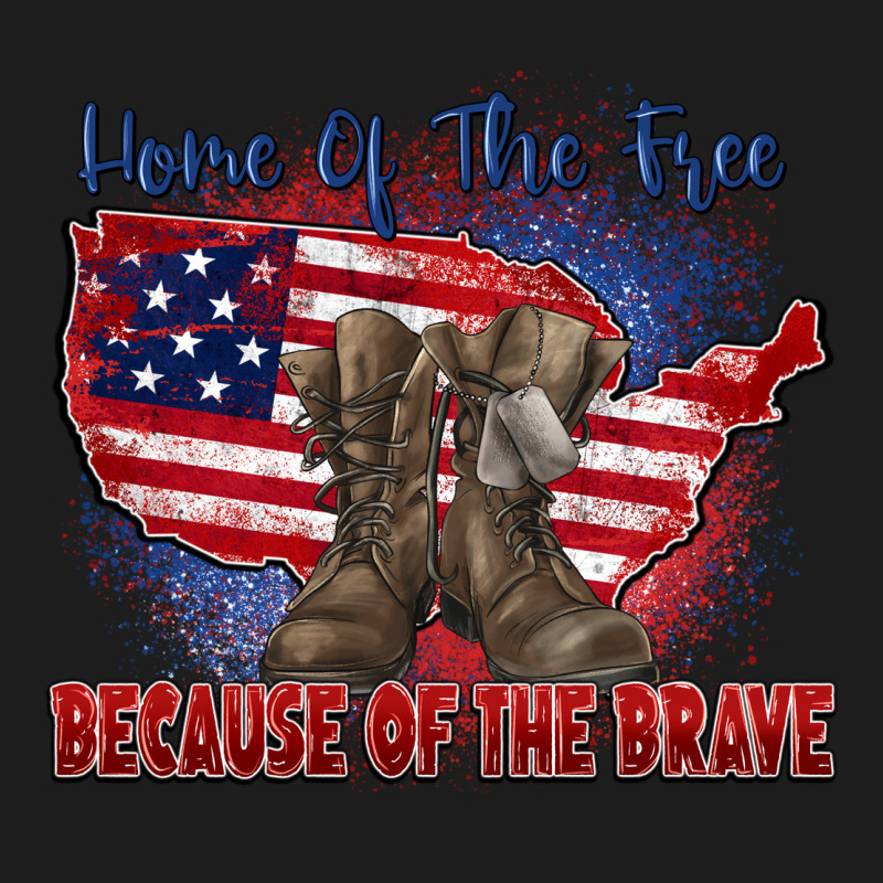 Home Of The Free Because Of The Brave Heavyweight Hoodie by Zillion Design Studio | Teevron