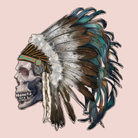 Skull With Indian Headdress Premium Sweatshirt | Teevron