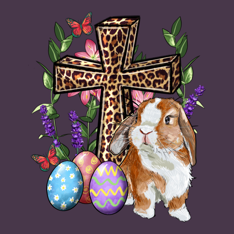 Easter Bunny And Floral Cross Heavyweight Hoodie by RanaPortraitStore | Teevron