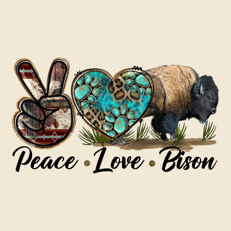 Peace Llve Bison Premium Tee by LillyAllenDesigns | Teevron