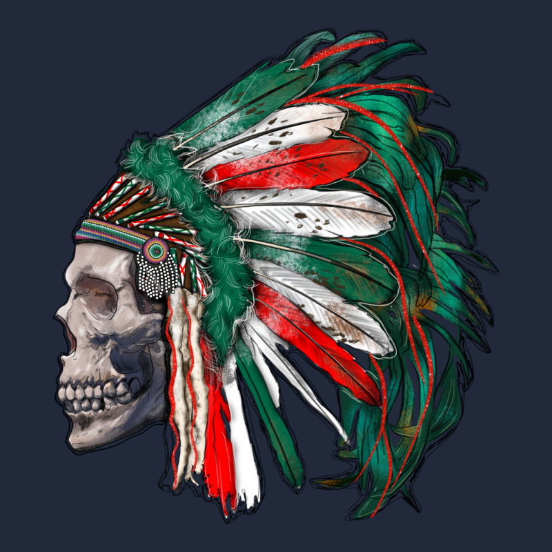 Mexican Indian Headdress With Skull Premium Sweatshirt by RanaPortraitStore | Teevron
