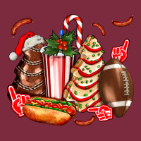 Christmas Tree Cake American Football  Ball And Hot Dogs Ado Premium Hoodie | Teevron