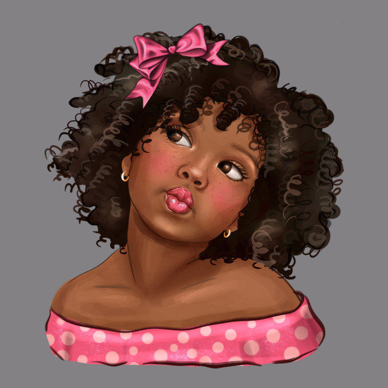 Afro Black Girlchild Kiss With Bow Heavyweight Hoodie by texasbilliewilder | Teevron