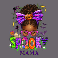 Halloween Afro Messy Bun Spooky Mama Premium Sweatshirt | Teevron