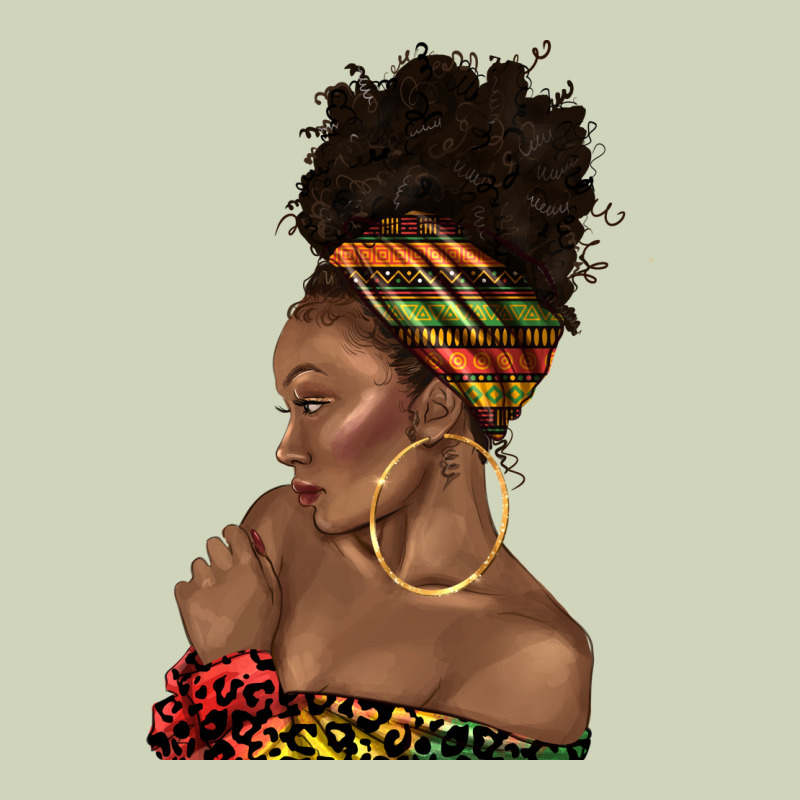 Afro Black Woman Profile Juneteenth Heavyweight Hoodie by texasbilliewilder | Teevron