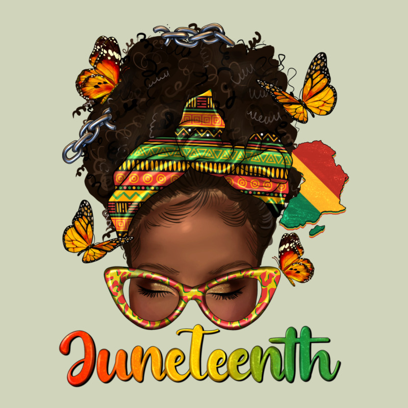 Afro Messy Bun Juneteenth Heavyweight Hoodie by texasbilliewilder | Teevron