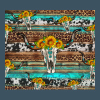 Longhorn Bull Skull Cowhide Leopard Turquoise Urban Hoodie | Teevron
