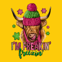 I'm Freakin Freezin Pink Christmas Long Haired Cow Premium Hoodie | Teevron